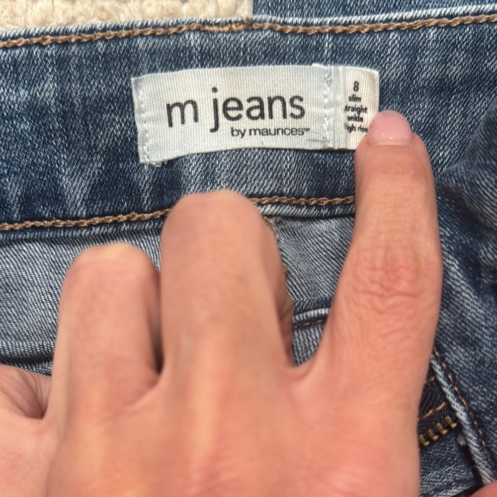 Maurice’s Distressed Straight Leg Jeans with Raw Hem - Picture 10 of 12